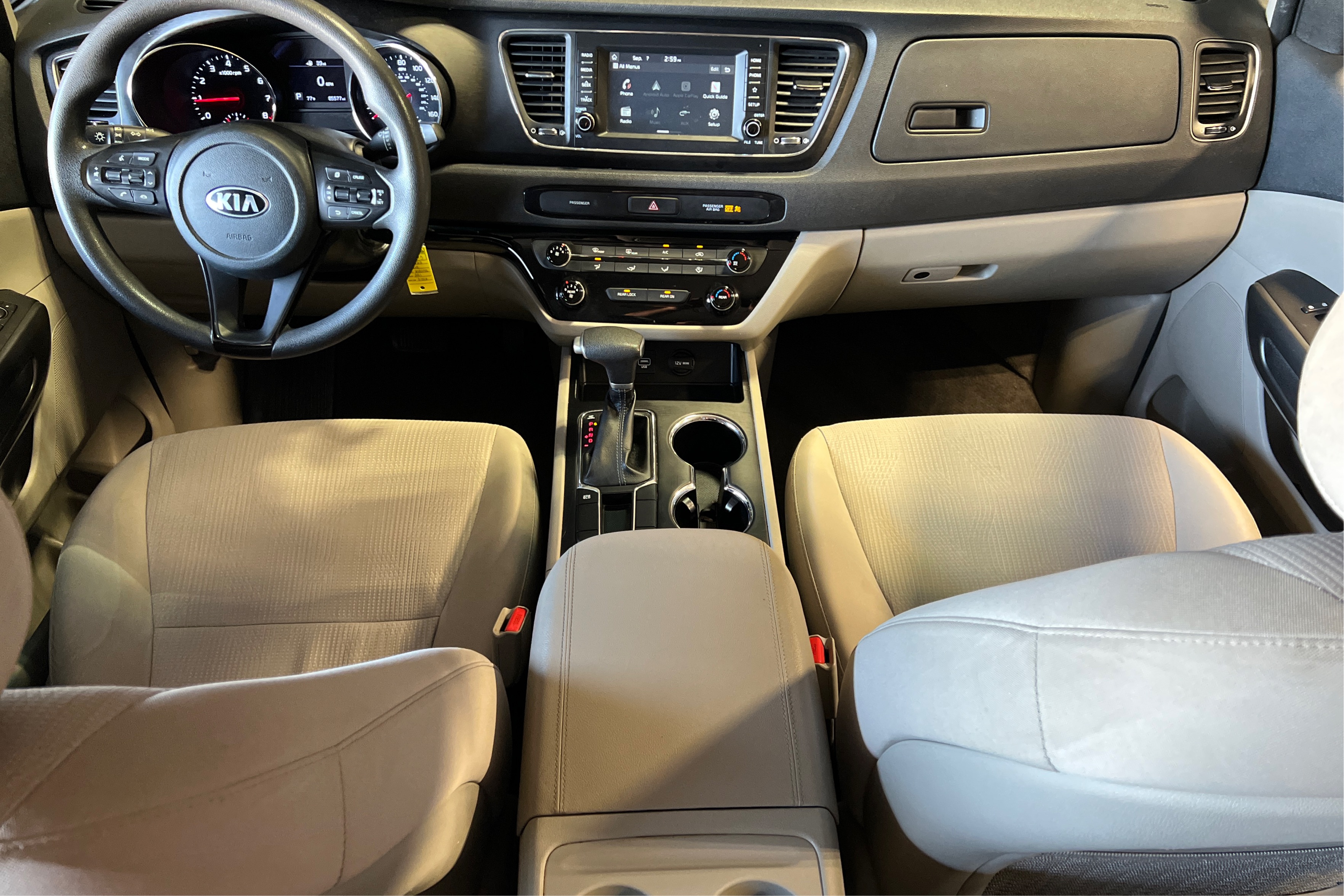 Middle Console Top View