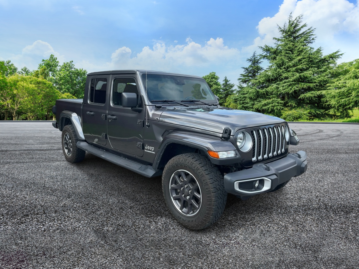 Gray 2021 Jeep Gladiator Pickup Truck Four-Wheel Drive Automatic